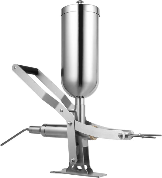 Manual Donut-Filling Machine, 5 L Commercial Hand-Operated Donut Churros Filler Jelly Cream Filling Machine Churros Maker Machine Latin Fruit Spanish Donuts Filling Machine for Kitchen