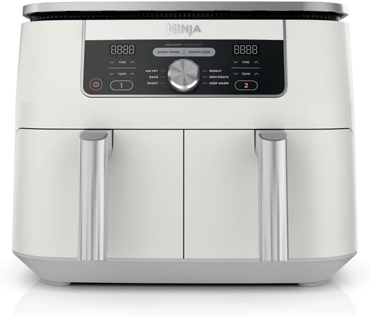 Ninja Foodi 6-in-1 DualZone 2-Basket Air Fryer 8 Quart – Smart Finish Match Cook Technology for Faster Meals – Family Size Ninja Air Fryer with Reheat, Roast, Bake & Crisp Functions & Food Dehydrator