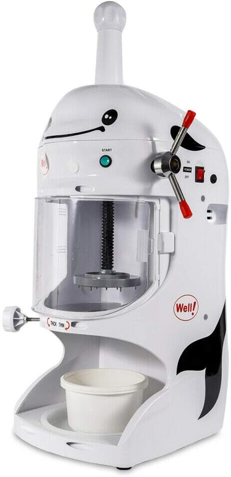 Commercial Ice Shaver Snow Cone Maker,350W Ice Cub Shaved Ice Machine for Hotel Bar Coffee Restaurant 250-350Rpm/Min(32 * 42 * 86Cm)