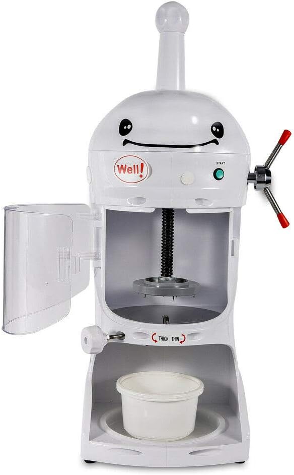 350W Commercial Electric Snow Ice Shaver, Professional Ice Cream Shaving Maker Machine Crusher Milk Tea Shop, Coffee Shop or DIY on Family