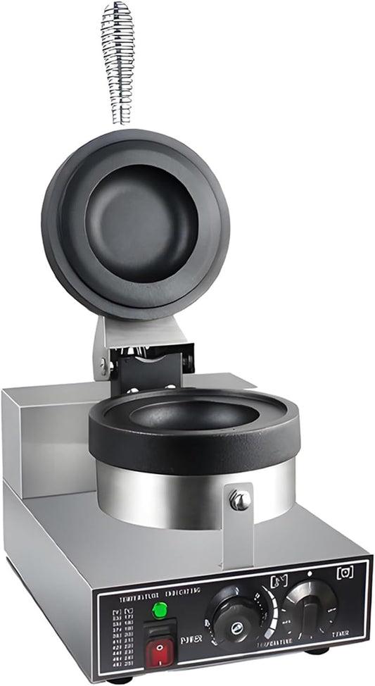 Commercial Gelato Panini Press Machine, Donut Ice Cream Dessert Italy Ice Cream Sandwich Press Burger Maker- 1300w, Timer and Temperature Control, Non-Stick Teflon Coating