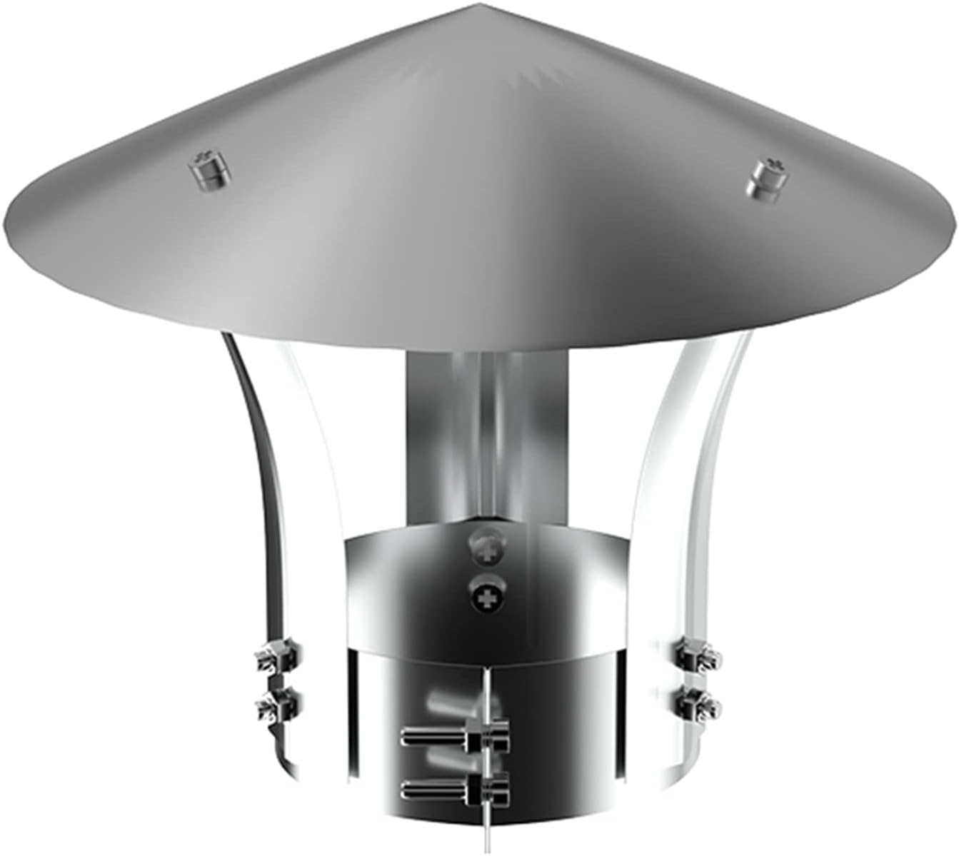 Stainless Steel Fireplace Attachment Rain and Snow Protection Smoke Protection Grille for Chimney Attachment 12 cm