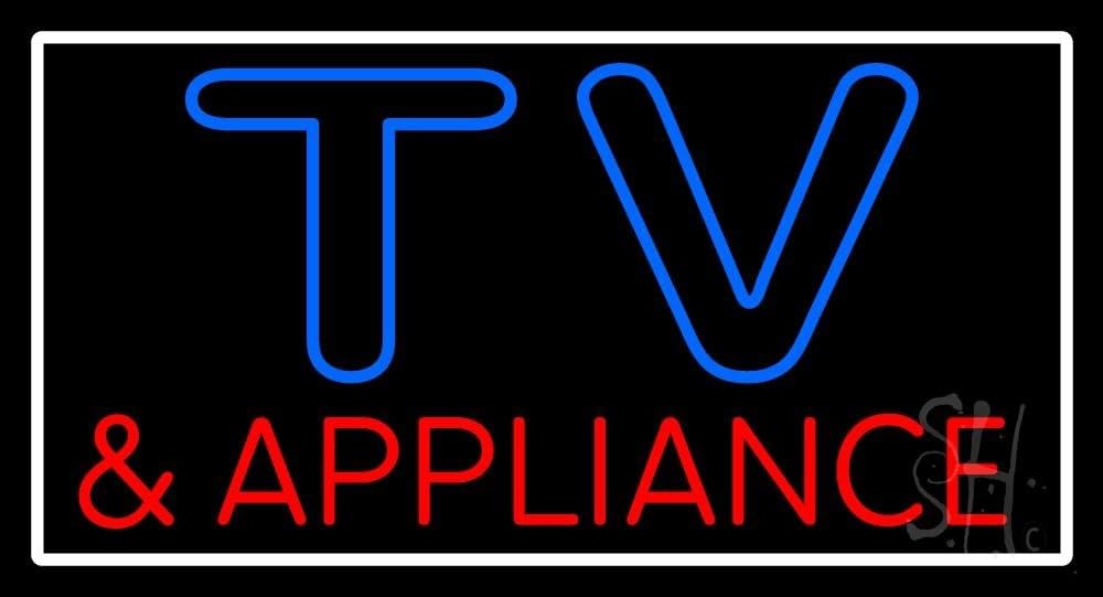 Tv And Appliance 1 Neon Sign 20" Tall x 37" Wide x 3" Deep