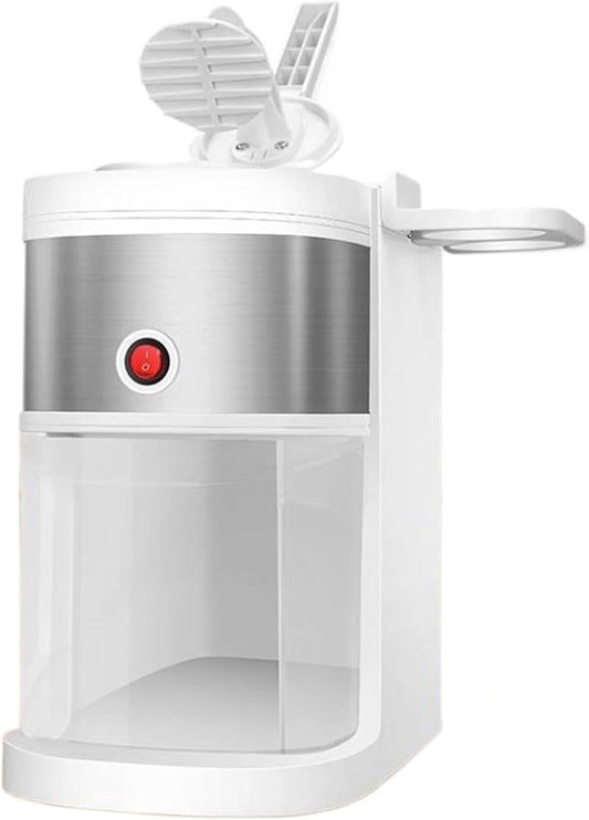 Electric Ice Breaker Ice Shaver 200kg/h, Home/Commercial Snow Cone Maker, 200W Electric Ice Breaker Shaved Ice Maker, with Large Capacity Ice Bucket Food Processor