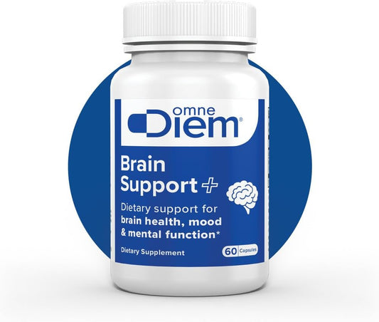 Omne Diem Brain Support with Cerenx and MecobalActive, 60 Capsules – Dietary Supplement for Brain Health, Mood & Mental Function