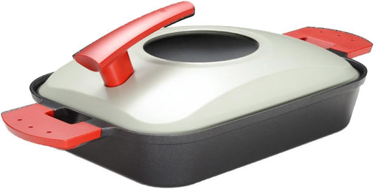 UchiCook 60-1015-05 Steam Grill with Metal Cover, Black