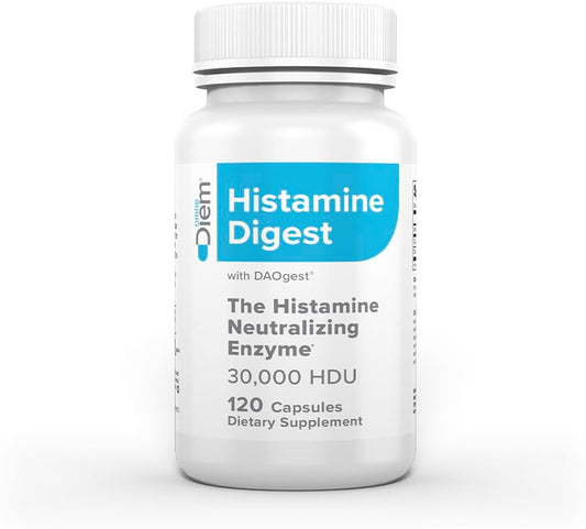 Omne Diem Histamine Digest DAO 30,000 HDU - 120 Caps - Histamine Neutralizing Enzyme - Relieve Histamine Intolerance with Diamine Oxidase