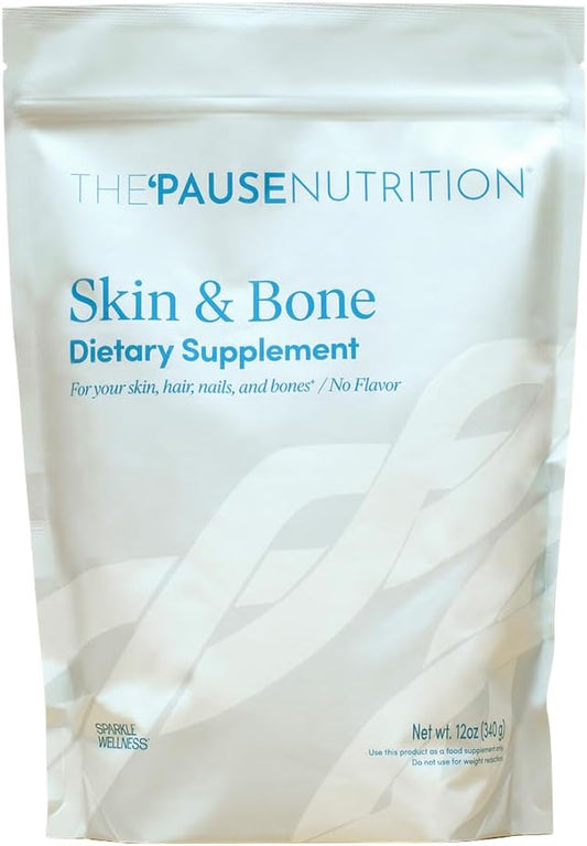The 'Pause Life Skin & Bone, Verisol & Fortibone Collagen Peptides, Powder Formula with Hyaluronic Acid and Vitamin C, Gluten Free Supplement, Skin, Nails & Hair Support, Unflavored, Easy to Mix 12 OZ