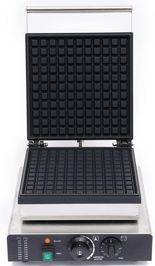 Commercial Waffle Maker Electric Machine, 110v 2000w Nonstick Square Waffle Making Machine,Baker Baker Machine,Time & Temp. Control,For Restaurant Bakeries Snack Family.