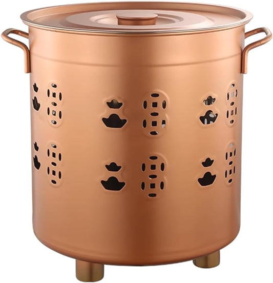 Stainless Steel Burn Barrel - Metal Incinerator Bin for Home Outdoor Backyard