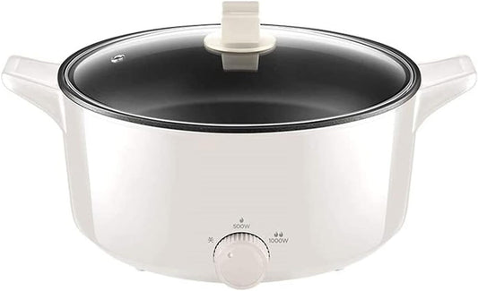 HHWKSJ Electric Hot Pot, Mini Ramen Cooker, 5L Noodles Pot, Multifunctional Electric Cooker for Oatmeal, Soup and Egg with Over-Heating Protection, Boil Dry Protection