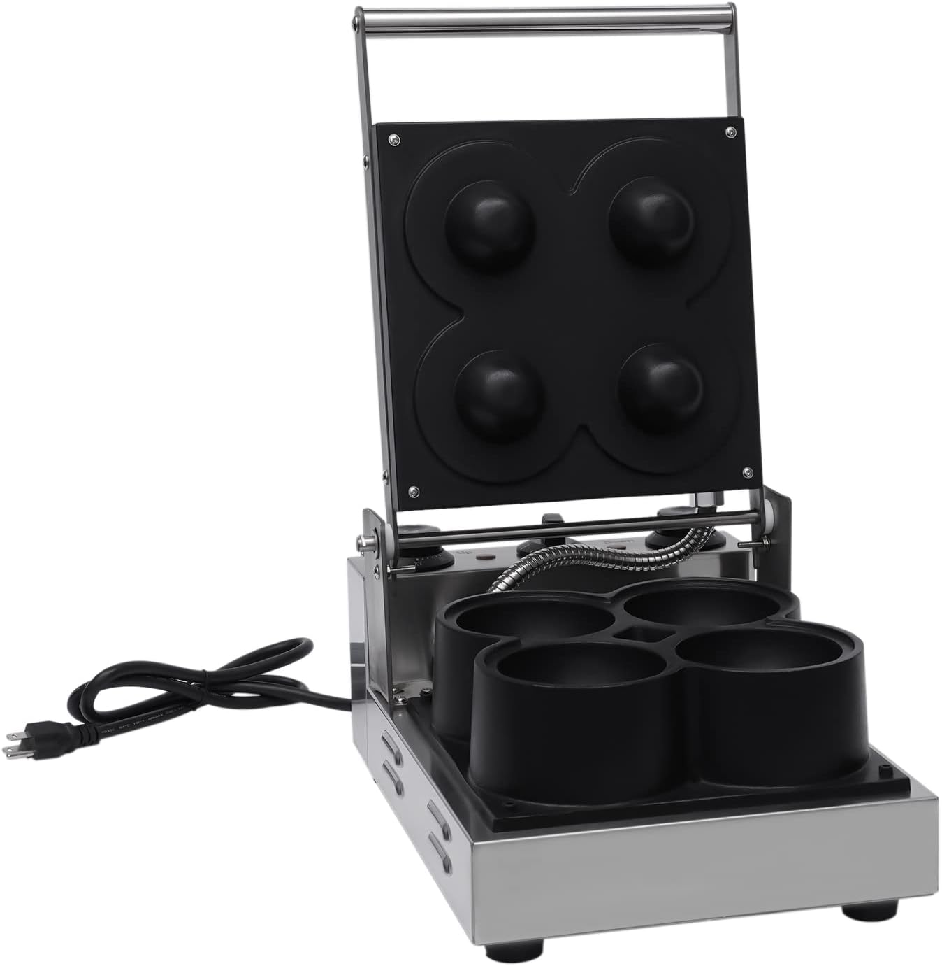 Commercial Waffle Dog Maker Machine,Non-Stick Waffle Stick Maker,Electric Corn Dog Maker Stainless Steel Waffle Baker Machine