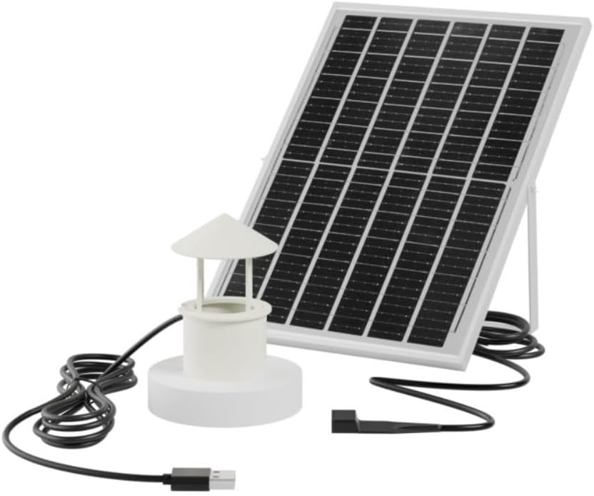 Solar Panel 6V 25W USB Powered Mist Maker Fogger Fountain Pond Sprayer with Automatic Shut Off to Prevent Dry Running and 3 Meter Cord for Flexible Placement in Gardens
