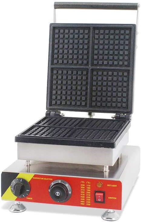 Commercial Nonstick 110v Electric 4pcs Square Waffle Baker Maker Machine