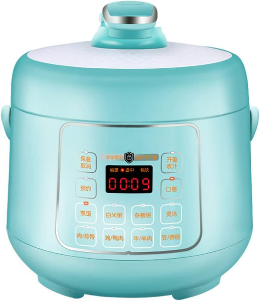 Mini Electric Rice Cooker 2.5L, Small Cookers Kitchen Appliance Lunch Box Lunch Heater Porridge Soup for 2-4 People (Blue)