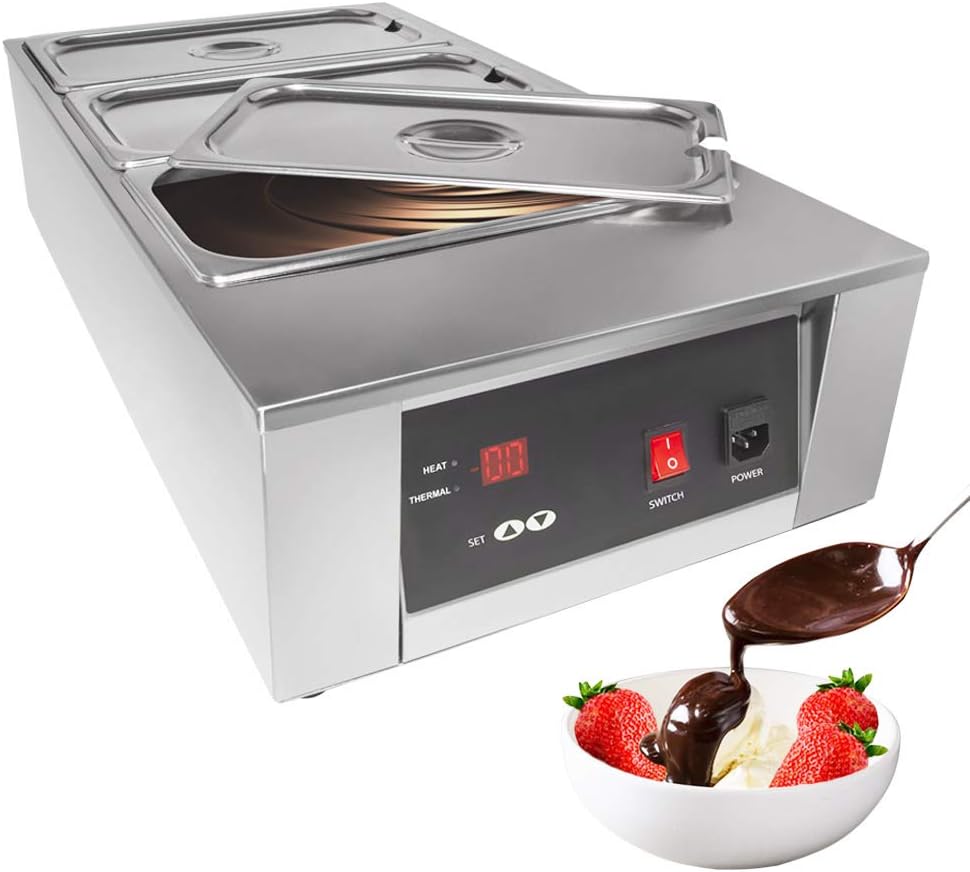 GorillaRock Chocolate Melting Pot | Electric Warmer | 110V (3 Tanks)