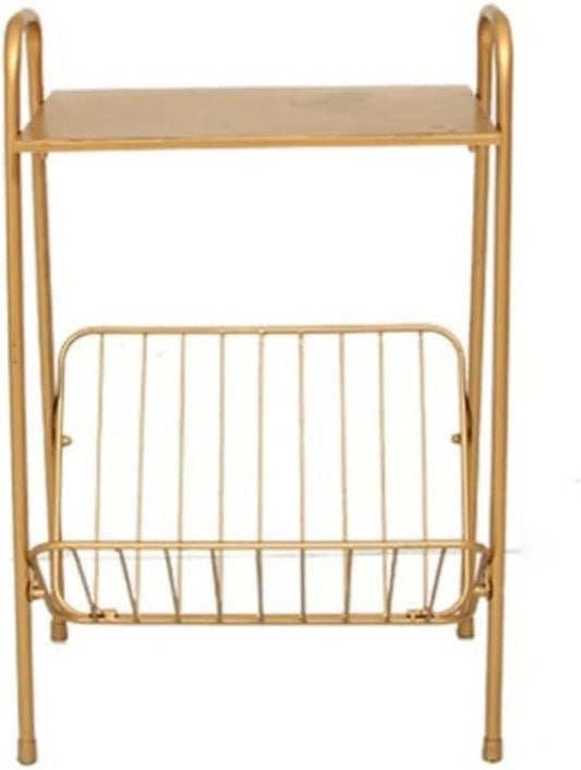 INLIMA Appliance Shelf for Kitchen Style Iron Coffee Table Ins Golden Disassembly Side Table Bedroom Living Room Storage Small Coffee Table New