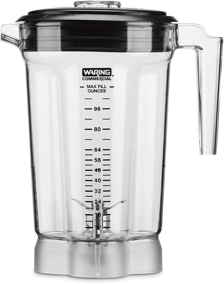 Waring Commercial CAC170 1 Gallon Container Complete with Blade and Lid for CB 15 Series. Container is Stackable for Convenient Space Saving Storage,Clear, oz Capacity