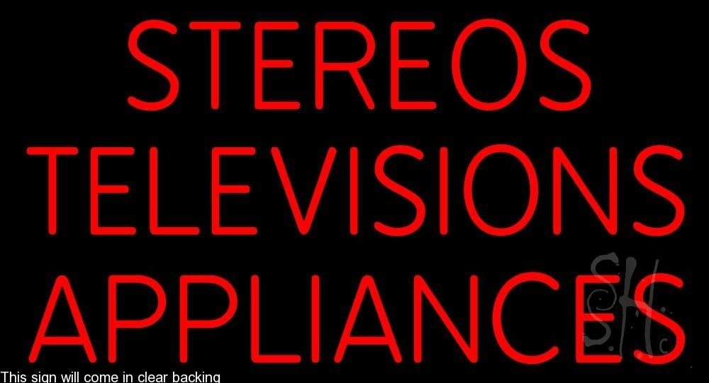Stereos Televisions Appliances Clear Backing Neon Sign 20" Tall x 37" Wide