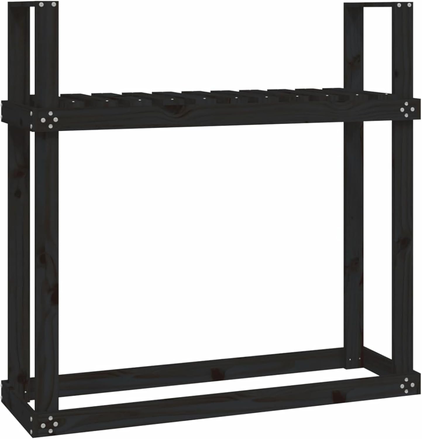 Firewood Stand Fireplace Spark Guard Heavy Duty Holder Steel Tube Storage Rack Easy to Assemble Patio Decks Wood Stand Indoor Storage