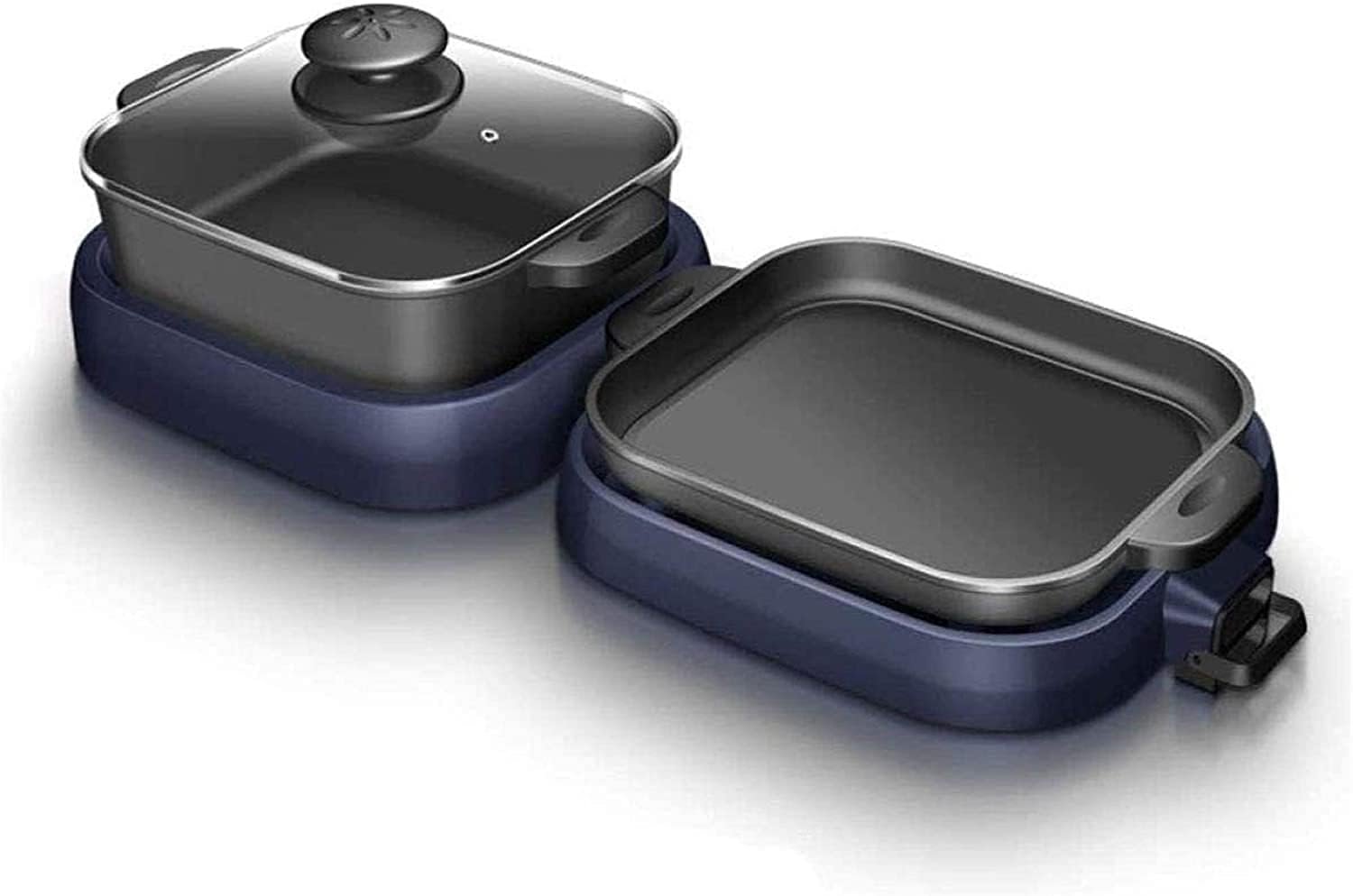 ENWIND Indoor Korean Barbecue Grill Electric Teppanyaki Grill Table Hot BBQ Plate for Kitchen Dinner Party Camping Festival Cooking 3 (Color : Blue)