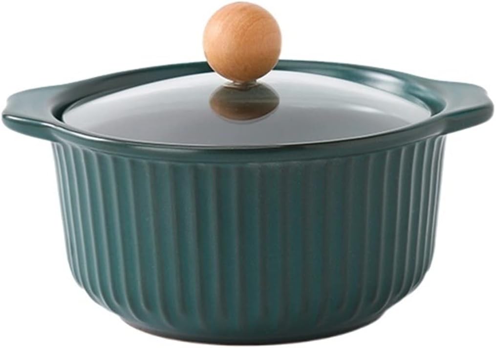 glass cooking pot Small Ceramic Casserole Vertical Pattern Soup Pot Cooking Appliances Kitchen Appliances Frying Pan Kitchen Appliances soperas