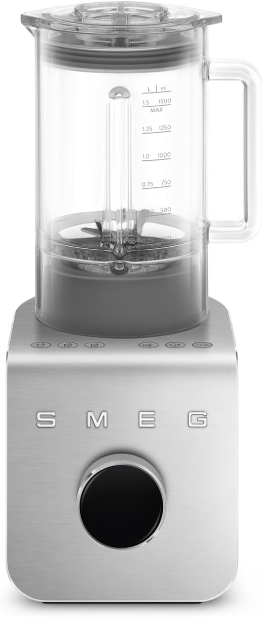 SMEG BLC01 Professional High-Performance Blender \u2013 1.5L Tritan™ Jug, 9 Speed Settings, Stainless Steel Blades, Modern Design, Powerful 1250W Motor for Smoothies, Soups & More