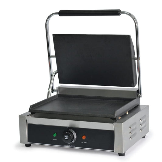 GS1620 Sandwich/Panini Grill with 13" x 8 1/2" Flat Heater Plates, Stainless Steel