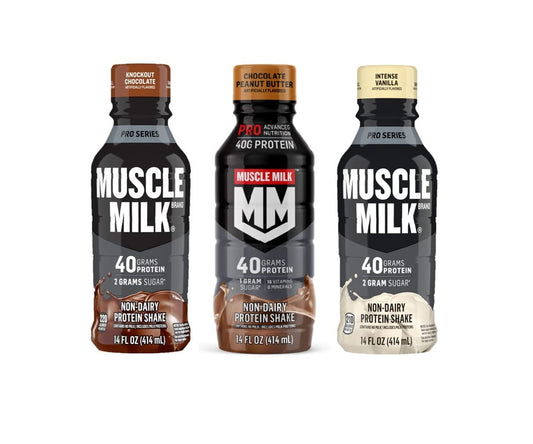 Muscle Milk Pro Series Protein Shake, Multi Flavor Variety Pack, 40g Protein, 14 Fl Oz (3 Flavor Variety, Pack of 6)