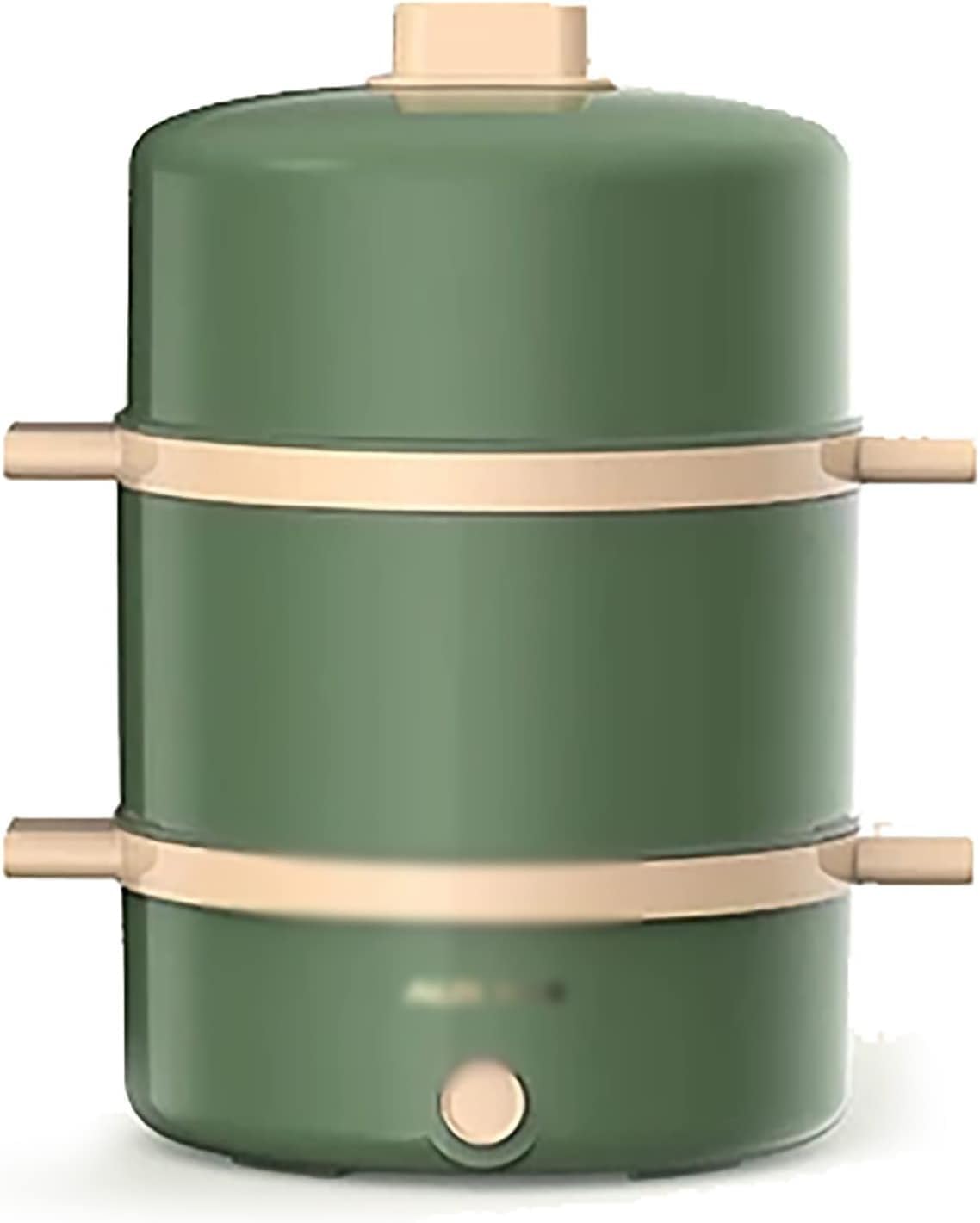 Food Steamer Electric Egg Boiler Steamer Breakfast Machine Automatic Power Off Anti-dry Egg Cooker Double Layer Multi-cookers High Capacity (Color : Green, Size : 25x15x12cm)