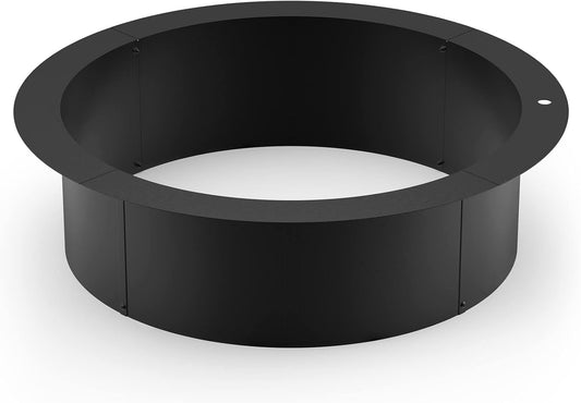 Stanbroil Outdoor Fire Pit Ring 36 Inch Outer\/30 Inch Inner Diameter, 2mm Thickness Steel Round Wood Burning Firepit for Outside, DIY Fire Ring Liner Insert for Above or In-Ground Backyard Bonfire