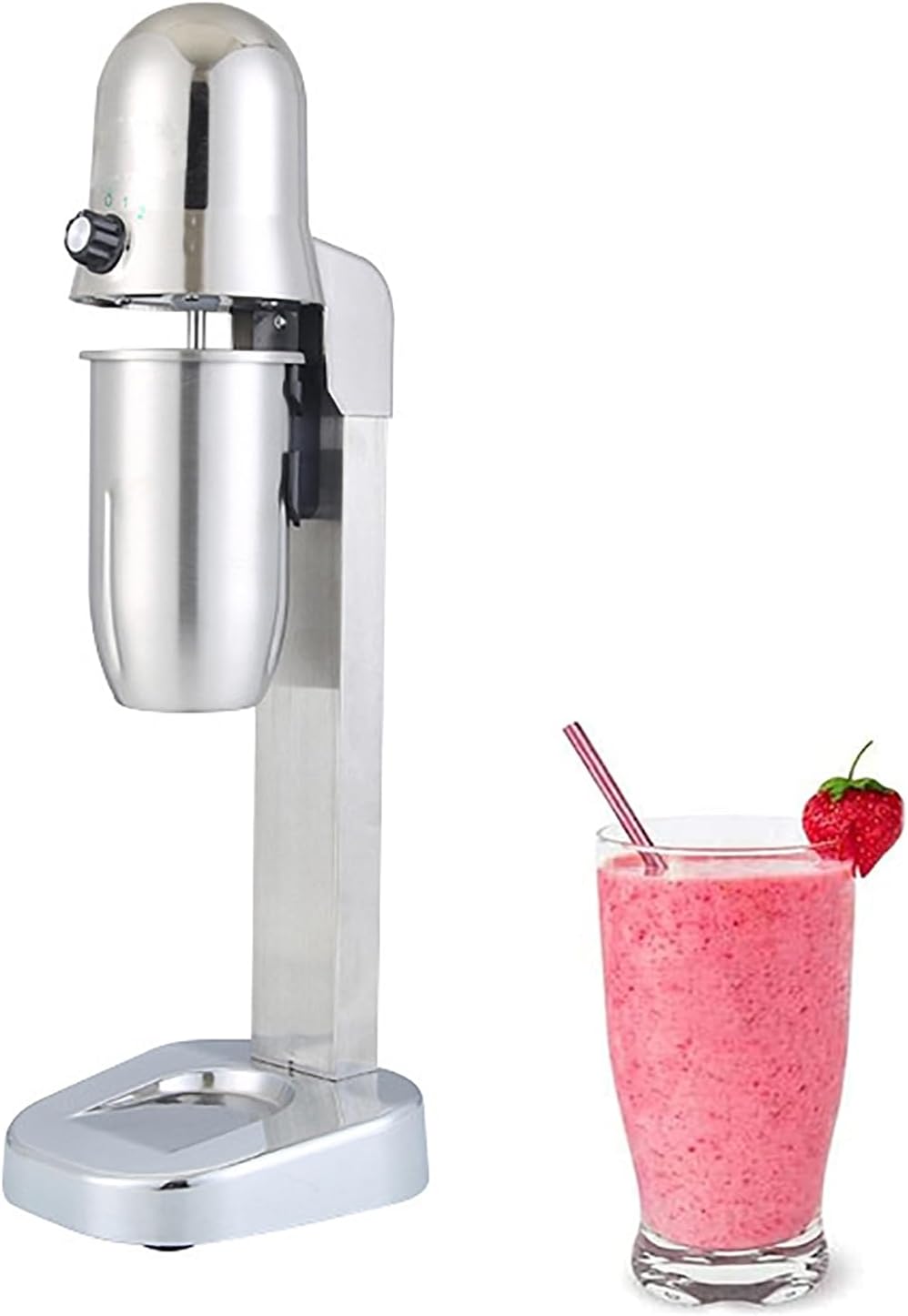 ERoomQ Electric Milkshake Maker,Milk Tea Shaking Machine with Stainless Steel Stirring Rod and Micro Switch,Adjustable 2-Speed Speed (Single Head)