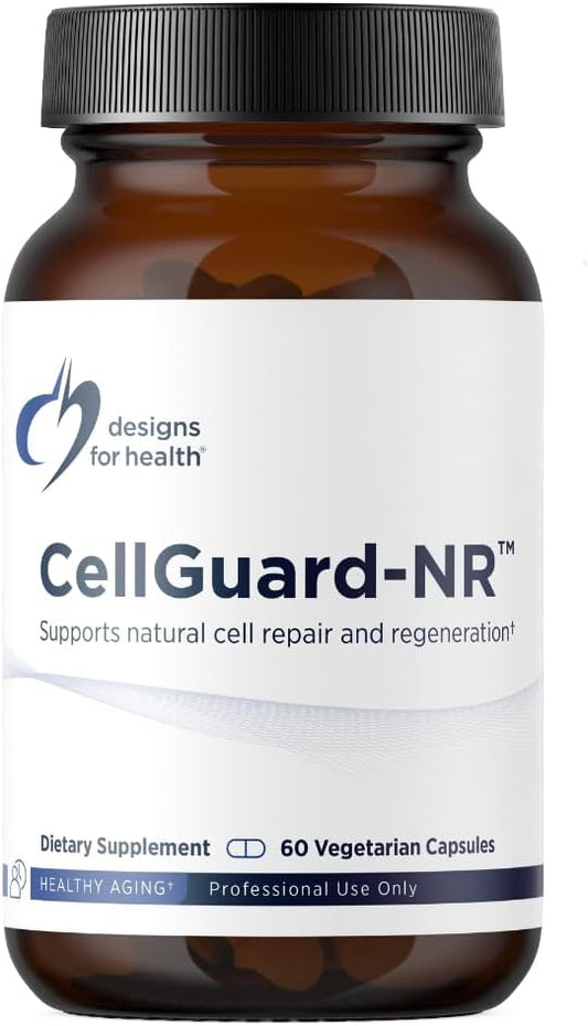 Designs for Health CellGuard-NR - NAD+ Supplement - Nicotinamide Riboside Chloride with Resveratrol + Pterostilbene to Support Cellular Repair & Healthy Aging (60 Vegan Capsules)