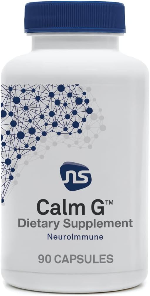 NeuroScience Calm Aid + Immune Support Supplement - Calm G - Alpha Lipoic Acid, L Cysteine, L Theanine & More - Encourage Calm Sleep & Fight Fatigue with Daily Glutamate Management (90 Capsules)