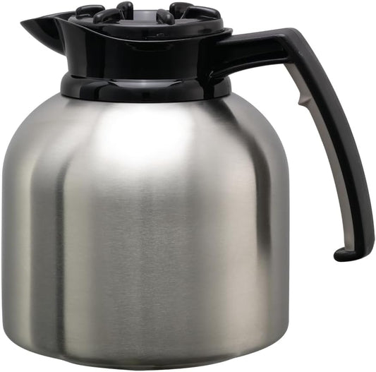 Service Ideas BNP19BL Brew 'N' Pour Carafe, 1.9 Liter Capacity, 6-1/2" x 8-1/2" x 7-3/4"H, Black Brew-Thru Lid (Case of 6)