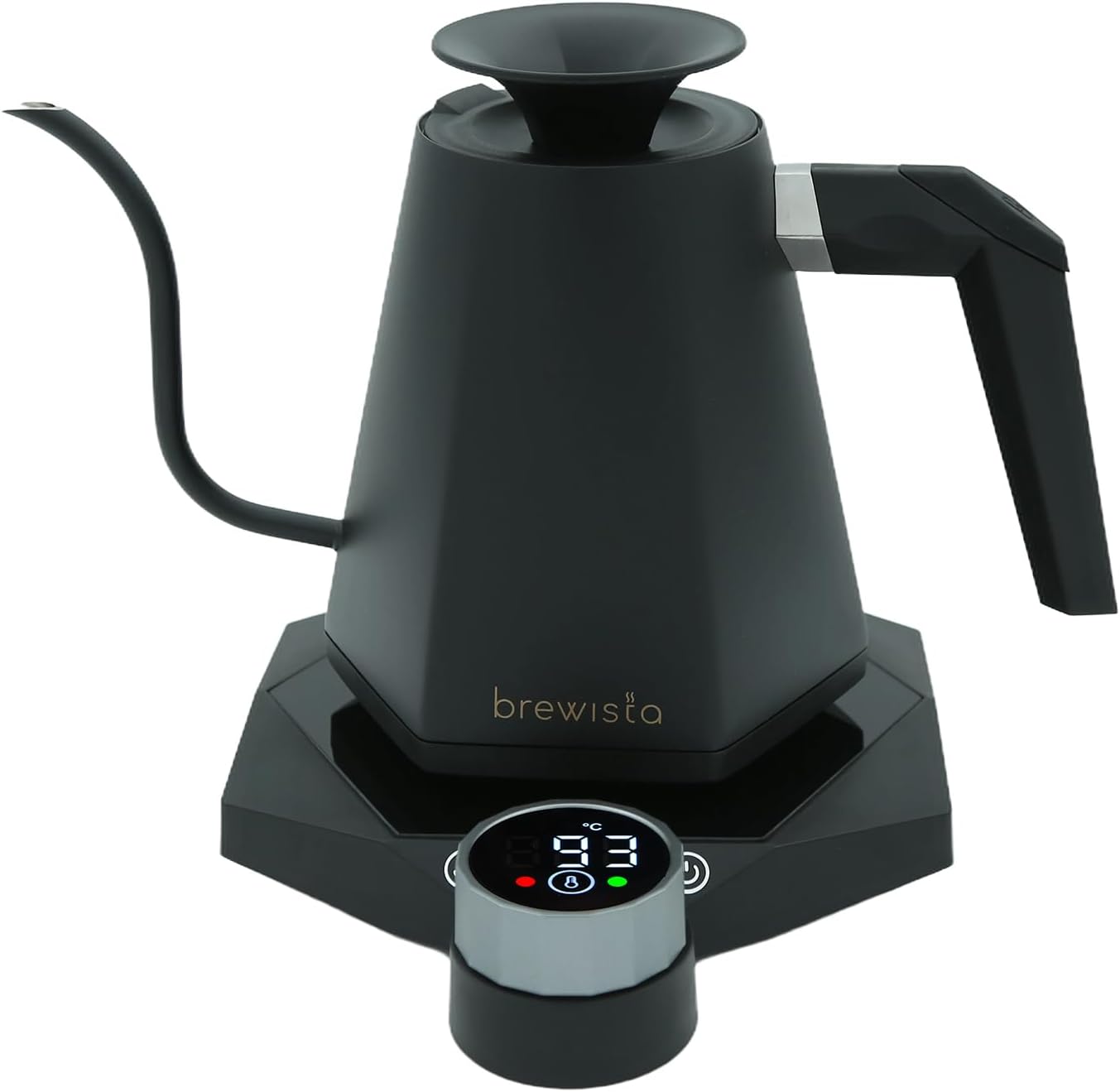 Brewista X Series Electric Gooseneck Kettle, Stainless Steel Water Boiler, Precise Digital Temperature Control, Fast Boiling, Keep Warm, Auto Shut-Off for Pour-Over Coffee & Tea, Home, 0.8L, Black