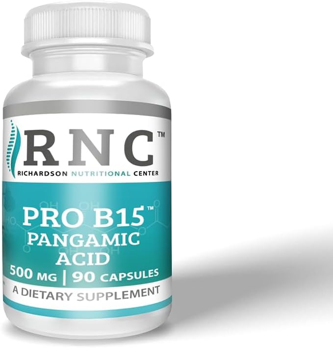 Supplements B15 Complete Extra Strength, Pangamic Acid, with TMG, DMG 500mg 90 VCapsules Supports Healthy Oxygen Energy Levels Vitamins