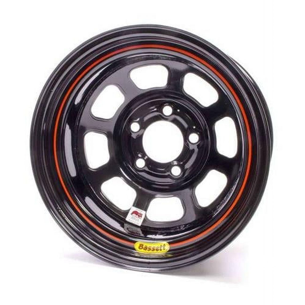 58D52I IMCA D-Hole Wheel - 15 x 8 in. - 5 x 5 in. - Black - 2 in. Back Spacing - 19 lbs