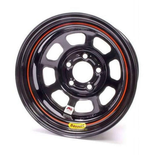 58D52I IMCA D-Hole Wheel - 15 x 8 in. - 5 x 5 in. - Black - 2 in. Back Spacing - 19 lbs