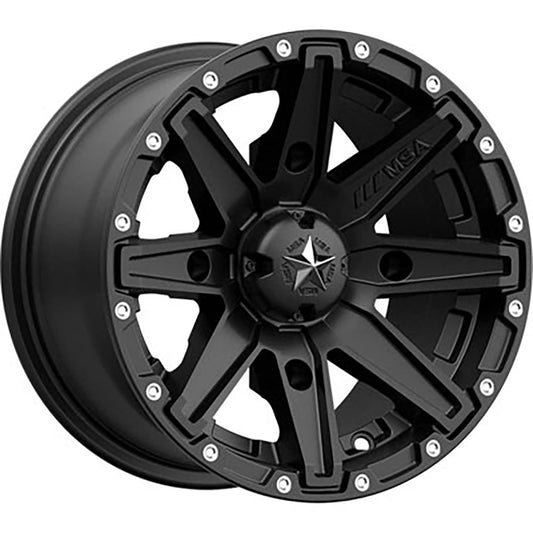 MSA M33 Clutch Wheel 12x7 4.0 + 3.0 Satin Black 4/156 Compatible With Polaris SPORTSMAN ACE 900 2016