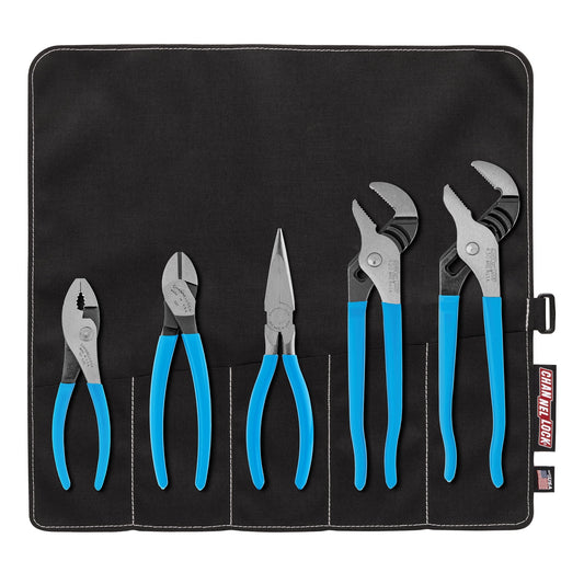 CHANNELLOCK 5pc Professional Pliers Set with Tool Roll
