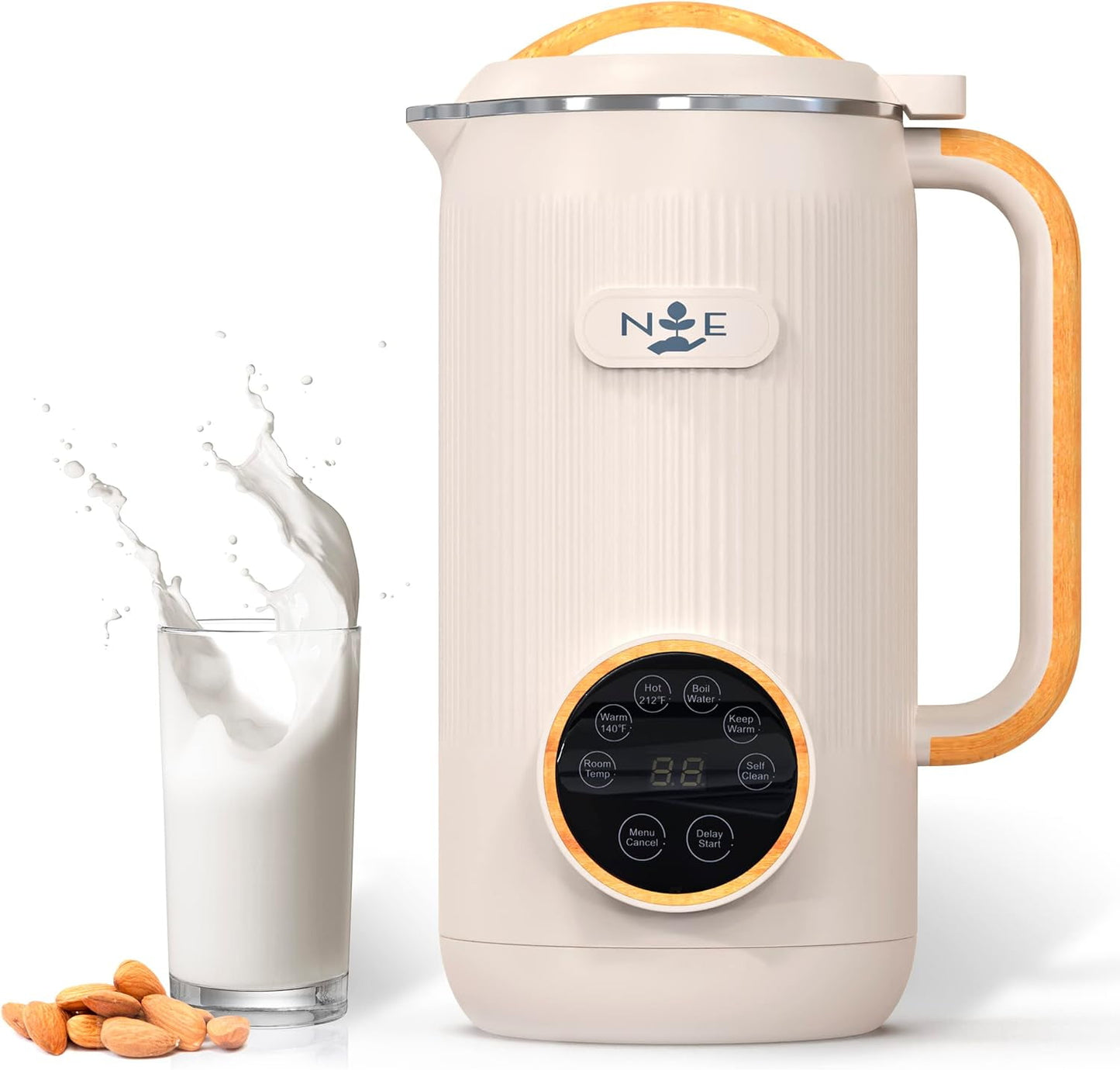 6-in-1 Nut Milk Maker - One-Touch Homemade Plant-Based Nut Milk Maker Machine with 20oz Capacity - Easy to Use - Homemade Soy Milk Maker & Almond Milk Maker - Dairy Free Beverages