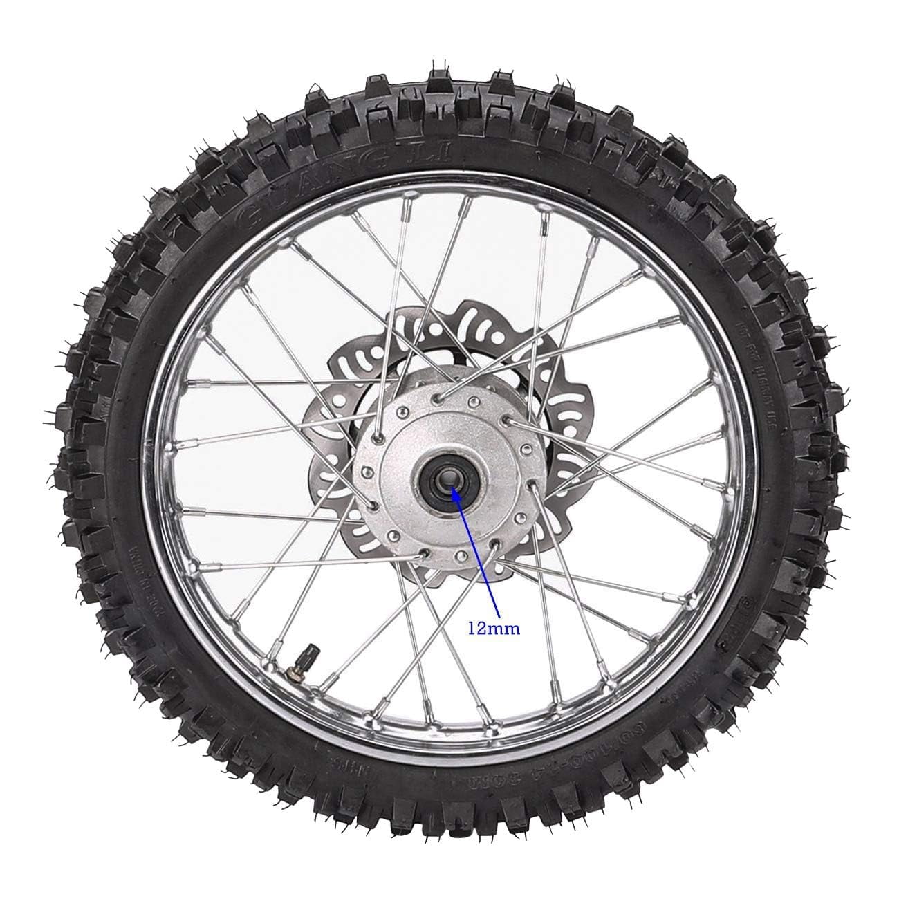 60/100-14 2.50-14 inch Wheel Tire and Rim with Brake Disc for Pit Dirt Bike CRF XR 50 70 SSR 110cc 125cc Taotao DB17 14