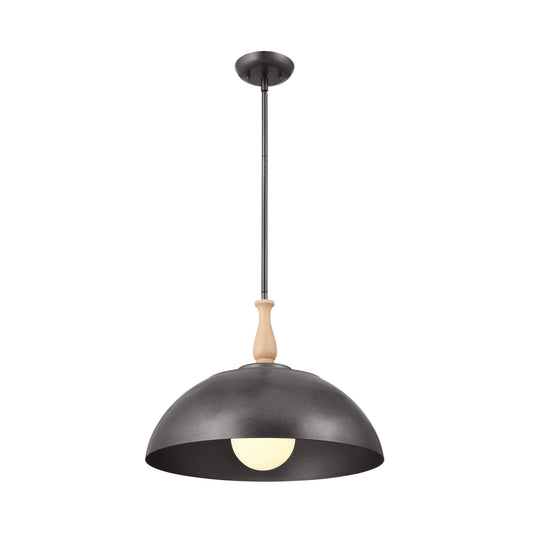 Kichler Fira 1 -Light Anvil Iron Farmhouse Dome Medium Hanging Pendant light 5265507