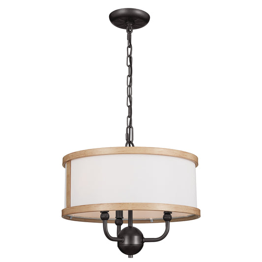 Kichler Heddle 3 -Light Gray Farmhouse For Use in Bedrooms, Dining Rooms, Foyers, Kitchens, Living Rooms Chandelier 5265503