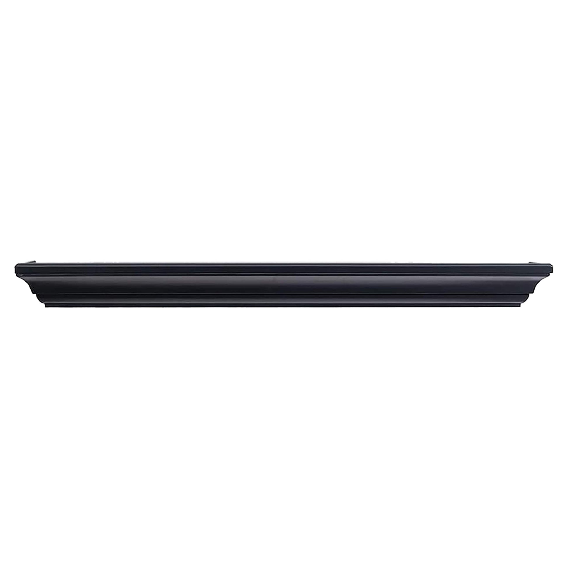 Mantels Direct 72-in W x 5-in H x 8-in D Black Pine Hollow Traditional Fireplace Mantel COLTON-72-BK