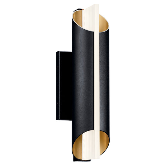 Kichler Astalis 16.5-in H Black Hardwired Integrated LED Outdoor Wall Light 5271934