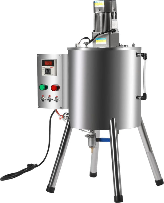 Heating Mixing Filling Machine, Adjustable Temperature Lipstick Candle Heat Filler, 110V US Stirring Tank Filler,For Dissolving and Filling Paste and Liquid (30L)