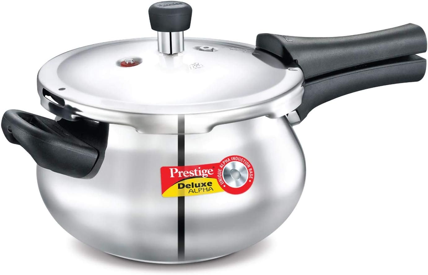 Prestige 3.3-Liter Deluxe Alpha Induction Base Stainless Steel Baby Handi, Small, 8"D x 13"W x 6"H, Silver