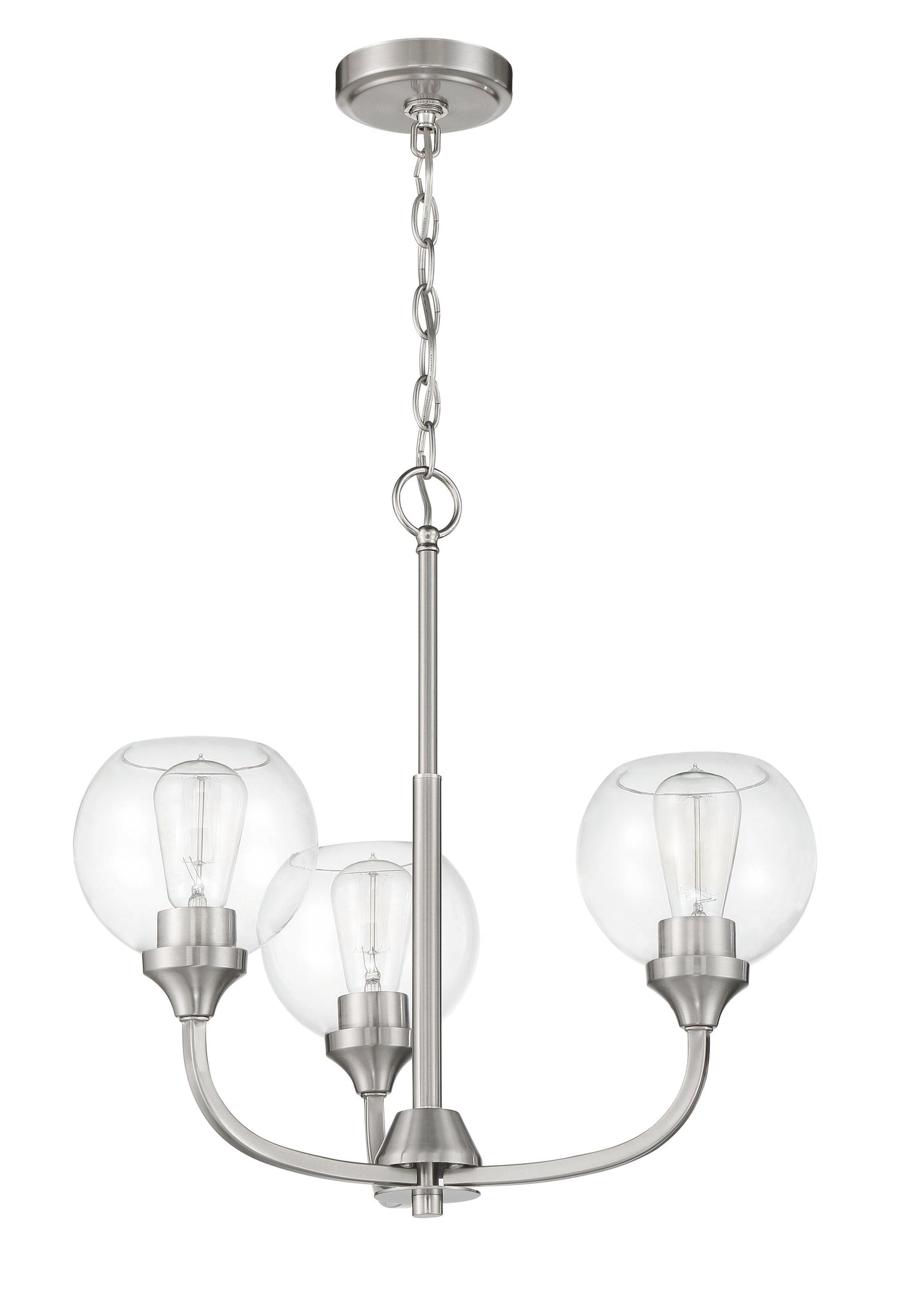 Craftmade Glenda 3 -Light Brushed Nickel Traditional For Use in Bedrooms, Dining Rooms, Foyers, Living Rooms Chandelier 4827011